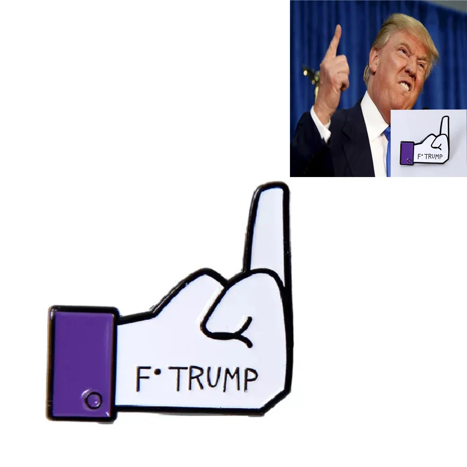 F. Трамп 2019 сплав юмора мультфильм штифт жестов презирает палец осанки картина
