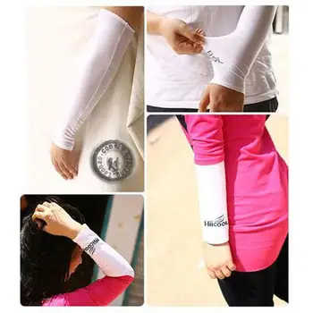 

2019 New 1 Pair Cooling Arm Sleeves Cover Sun Protection Golf Bike Outdoor Sports Men Women 370mm Arm Sleeves with 6 Colors