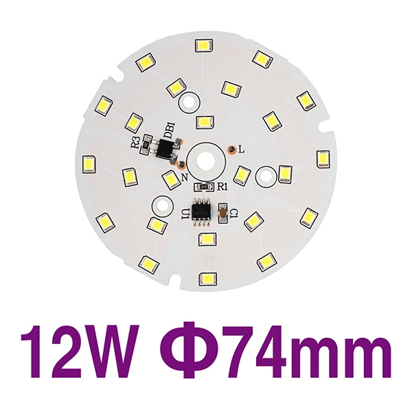 Светодиодный SMD чип Smart IC чип 3 Вт 5 Вт 7 Вт 9 Вт 12 Вт 15 Вт 18 Вт AC220V вход DIY для вниз светильник Точечный светильник потолочный светильник холодный белый теплый белый - Испускаемый цвет: 12W