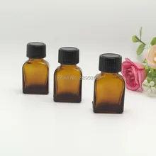 8 мм Янтарное стекло эфирное масло косметика парфюмерия диспенсер с уменьшенным горлышком и кепки флаконы из коричневого стекла бутылки с колпачками F292