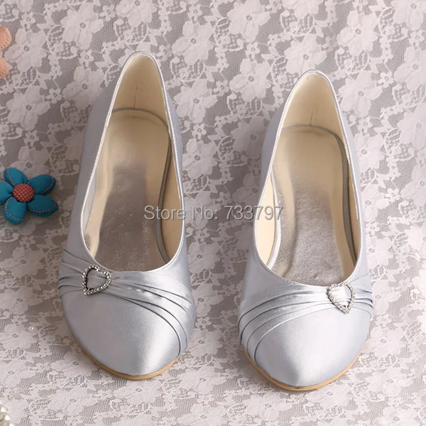 20 Colors Wedopus Custom Handmade Silver Satin Wedding Bridesmaid 20 Colors Wedopus Custom Handmade Silver Satin Wedding Bridesmaid Shoes Ballet Flats