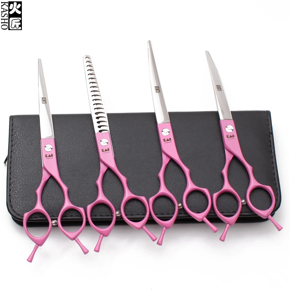 

H3009 6.5" Pink JP 440C Animal Scissors Cutting Shears Thinning Scissors Dogs Shears Pets Scissors Professional Grooming Shears