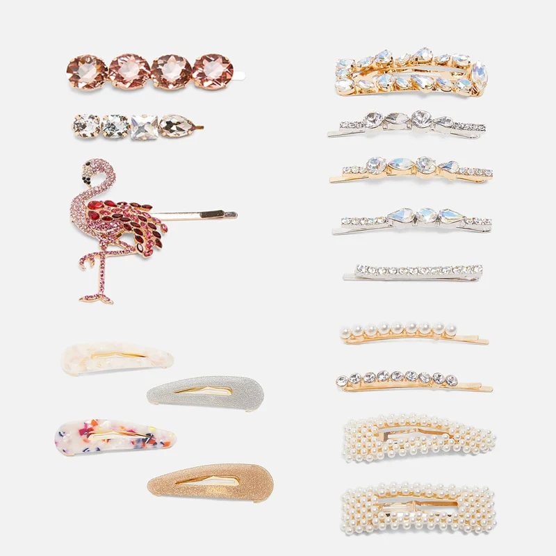 

FASHIONSNOOPS za Women Hairpin Shiny Crystal Rhinestone Hairpin Hair Clips Headdress Barrettes For Women Girl Styling Tool