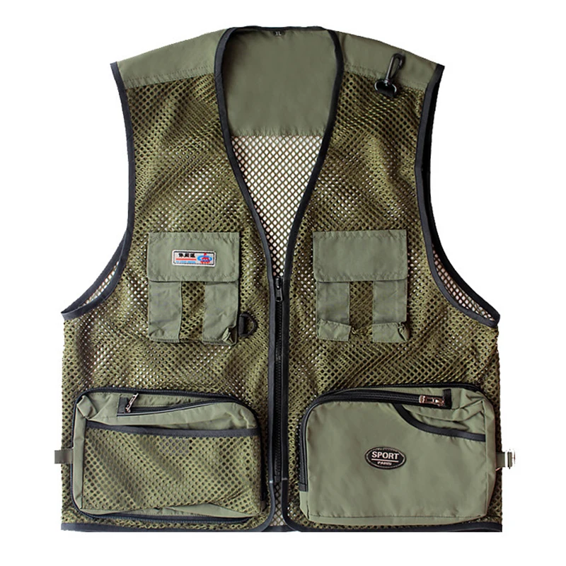 

Fishing Vest Multi-pocket Vest Men Summer Outdoor Mesh Photography Vest Male Clothing Fishing Hiking Camping Clothes