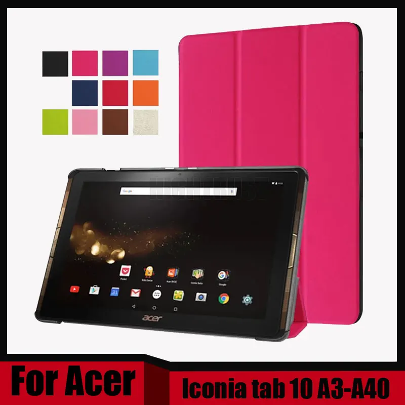 

3in1 High Quality PU Leather Cover for Acer Iconia Tab 10 A3-A40 A3 A40 / One 10 B3-A30 B3 A30 10.1 inch Tablet Case + Gift