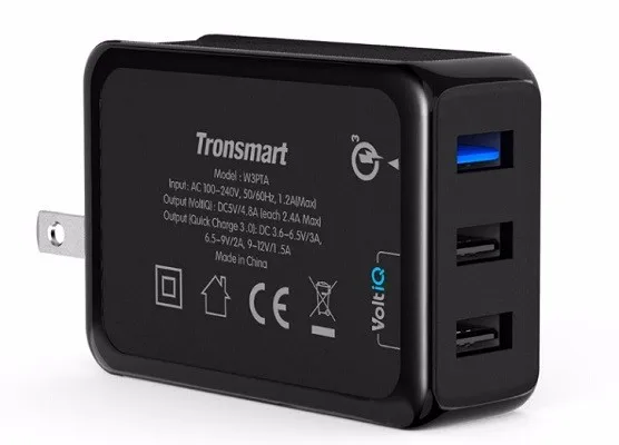 Tronsmart W3PTA USB Charging Qualcomm Certified Quick Charge 3.0 QC3.0 USB Smart Charger 6