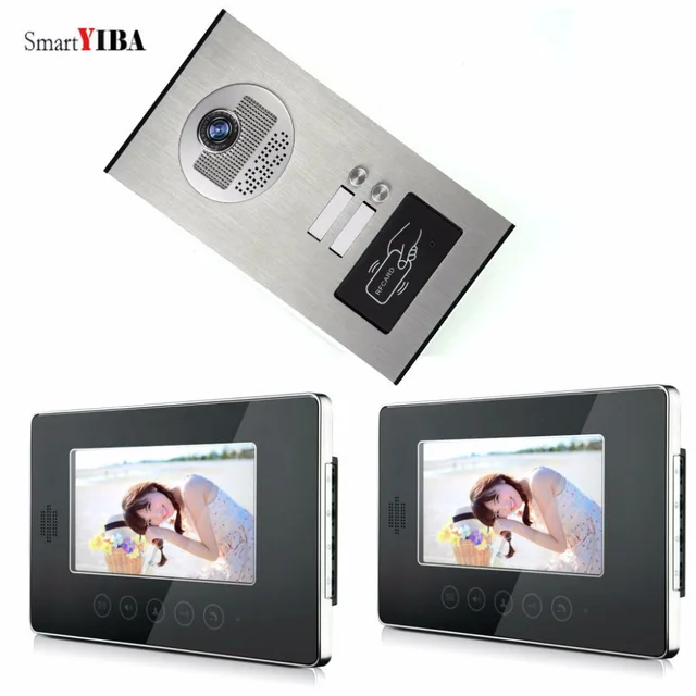 Smartyiba Home 2 Apartment Video Intercom For A Country House Rfid Smartyiba Home 2 Apartment Video Intercom For A Country House Rfid Ir Camera With Monitors System