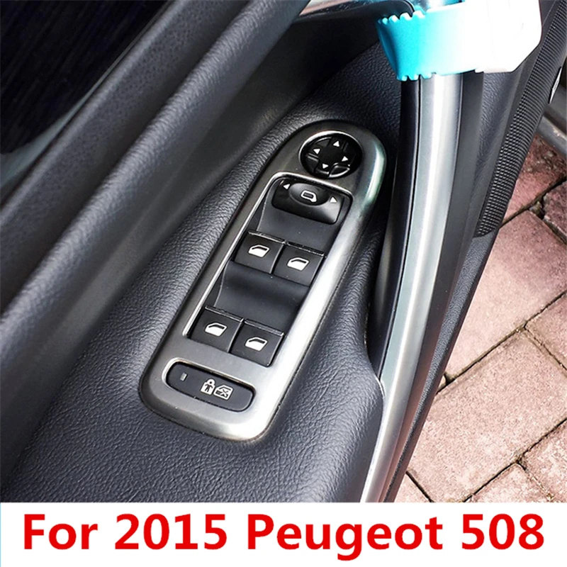4 шт. для Peugeot 508 2015 стеклянная крышка переключателя отделка двери окна