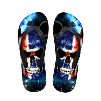 

Customized Man Summer Beach Flip Flops For Men Fashion Boys Skull Fashion Sandals Shoe Casual Male Slippers Sandalias Masculina