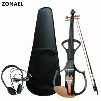 

ZONAEL 4/4 Electric Acoustic Violin Basswood Fiddle with Violin Case Cover Bow for Musical Stringed Instrument Lovers Beginners