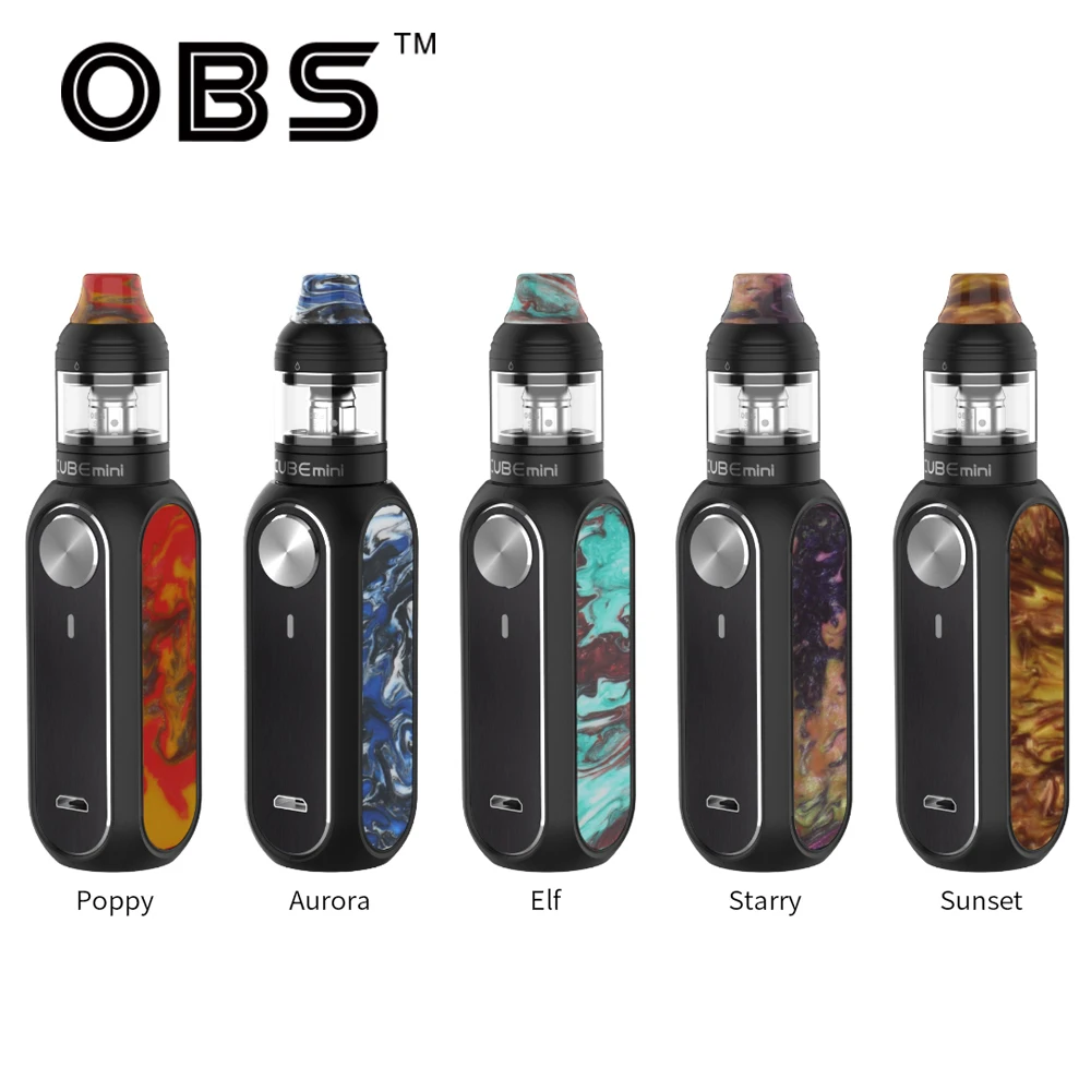 Новый оригинальный набор для вейпинга из смолы OBS Cube Mini с емкостью 1500 мАч мини