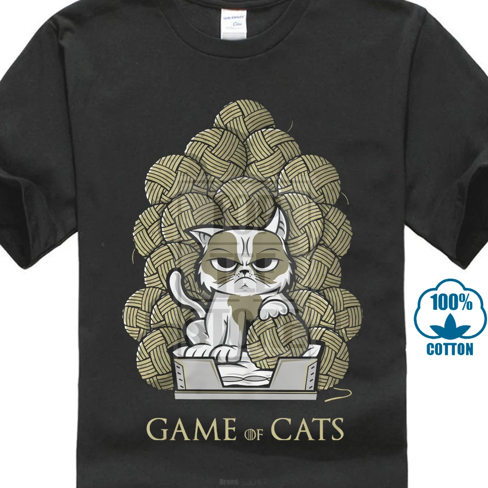 

Game Of Cats Thrones T Shirt Meow Geek Feline Funny Cat Kittens Stark House