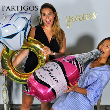 

1pcs/lot Foil Champagne Bottles and Wire Glasses Balloons for Wedding Birthday Party Grand Event Decoration Baby Shower Supplies