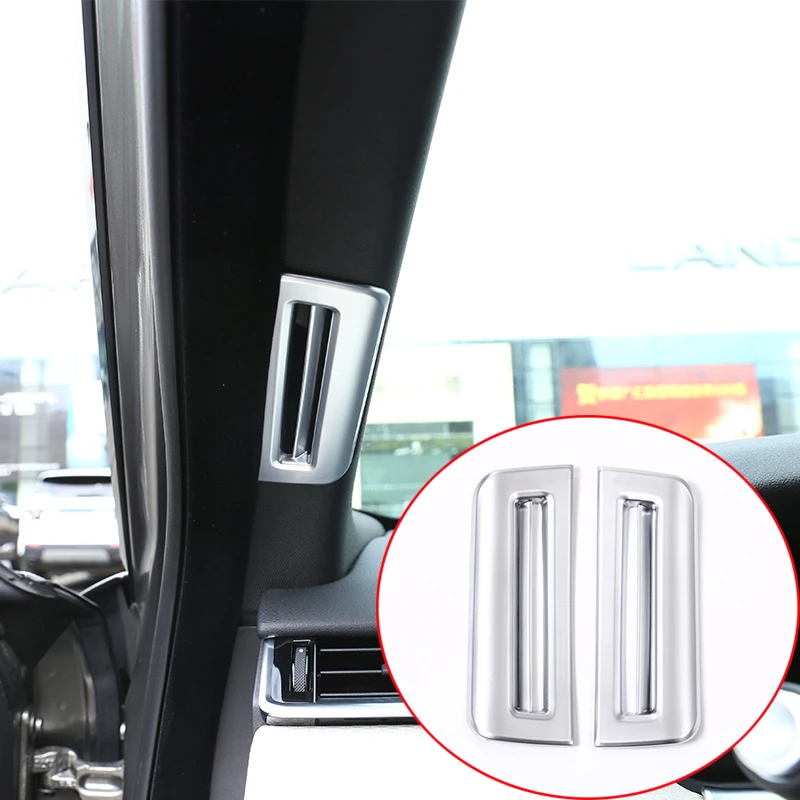 

2pcs For Landrover Range Rover VELAR 2017 Car-styling ABS Matte Silver Pillar Post Covers Trim Car Accessories