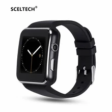 SCELTECH Bluetooth Смарт часы X6 Спорт Шагомер Smartwatch с камерой поддержка sim-карты Whatsapp Facebook для телефона Android