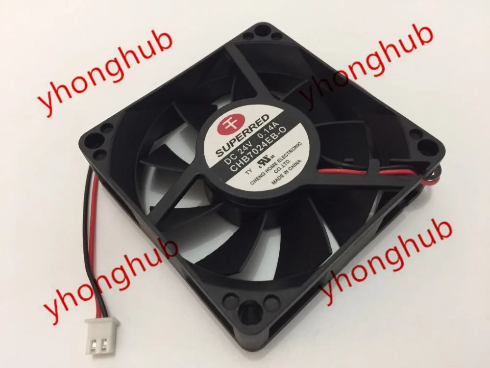 SUPERRED CHB7024EB-O DC 24V 0.14A 2-проводной 70x70x20 мм Сервер вентилятор охлаждения | Компьютеры и