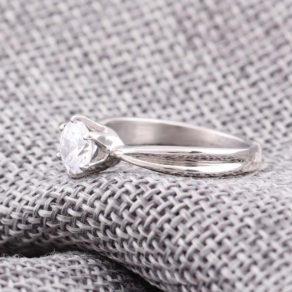 Обручальные кольца из нержавеющей стали с фианитом класса ААА ювелирные изделия