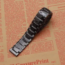Noir En Céramique 22mm Bracelet Bracelet fit Vitesse S3 Classique frontière Montres smart accessoires diamant montre bracelet poli plus