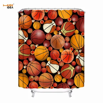 

HUGSIDEA New Hot Bathroom Shower Curtains Cool Balls 3D Print Moldproof Waterproof Bath Curtain Creative Polyester Home Textile