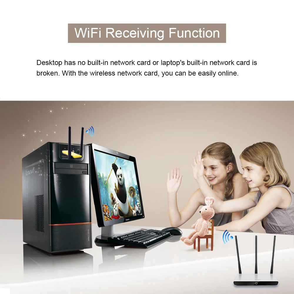 Wi Fi адаптер CHIPAL 1200 Мбит/с USB 3 0 2 4 ГГц 5 ГГц|Сетевые карты| |