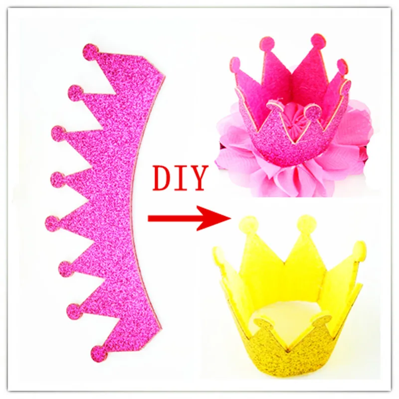 30 шт./лот DIY вечевечерние НКА блестящая войлочная Корона НЕОБРАБОТАННАЯ поставка
