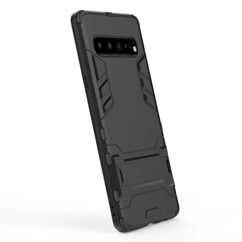 Гибридный противоударный чехол с подставкой для Samsung Galaxy S10|Бамперы| |