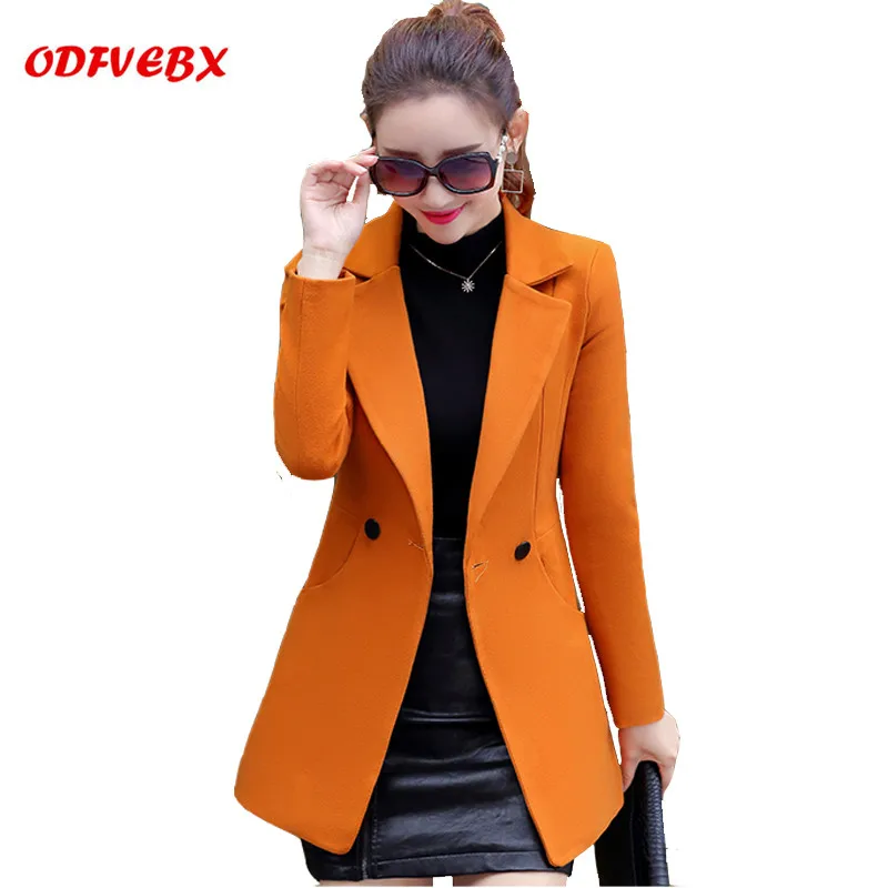 

Autumn Outerwear female winter new woolen jacket female Korean Slim short paragraph large size thickening woolen coat ODFVEBX