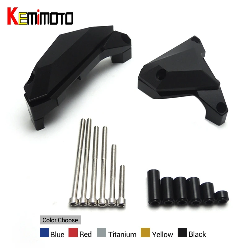 

KEMiMOTO Engine Guard Case Slider Cover Protector Set MT-07 MT 07 Motorcycle Engine Guard For YAMAHA MT07 FZ 07 FZ07 2014-2017