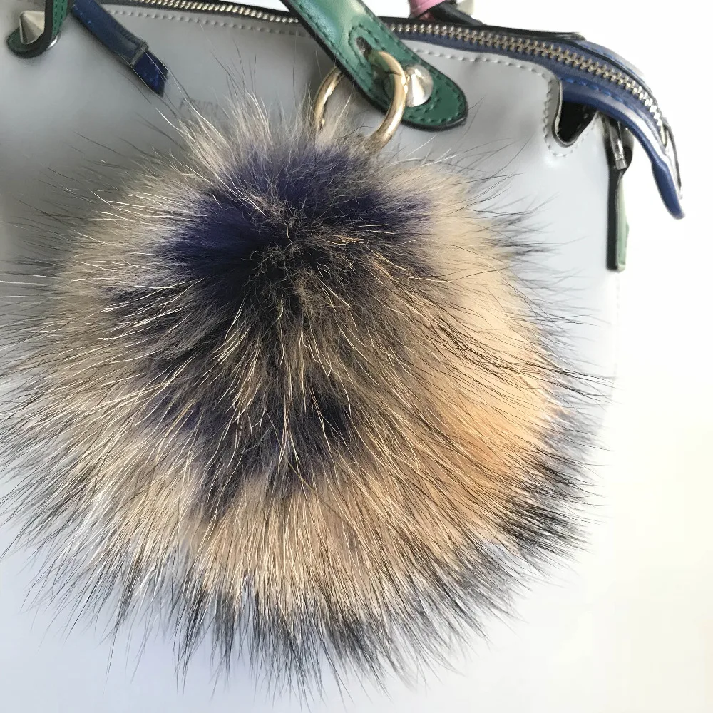 Magicfur-большой натуральный мех енота шар 15 см пушистый помпон Подвески сумка Шарм Мороз брелок для телефона кулон