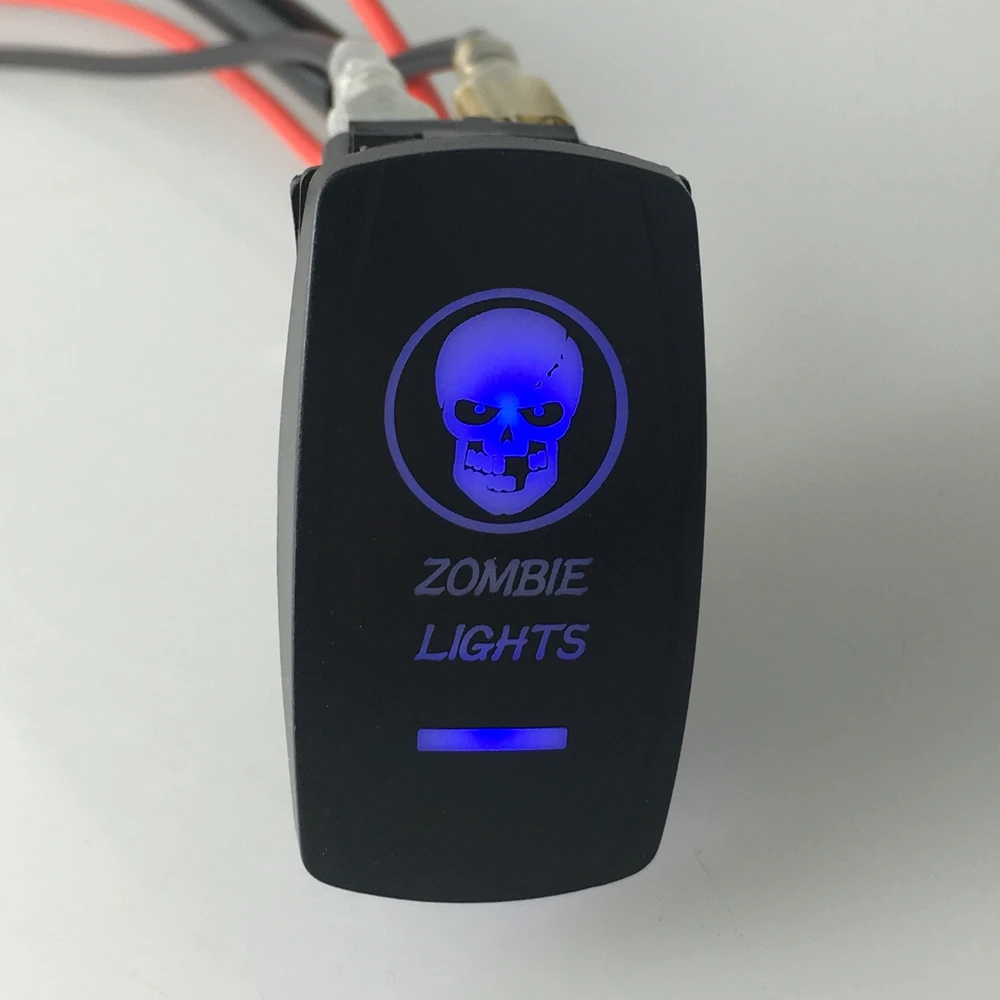 Лазерная Синий ON-OFF Rocker Switch ж/Перемычка 5Pin 20 А 12 Вольт СВЕТОДИОДНЫЕ Фонари-ЗОМБИ