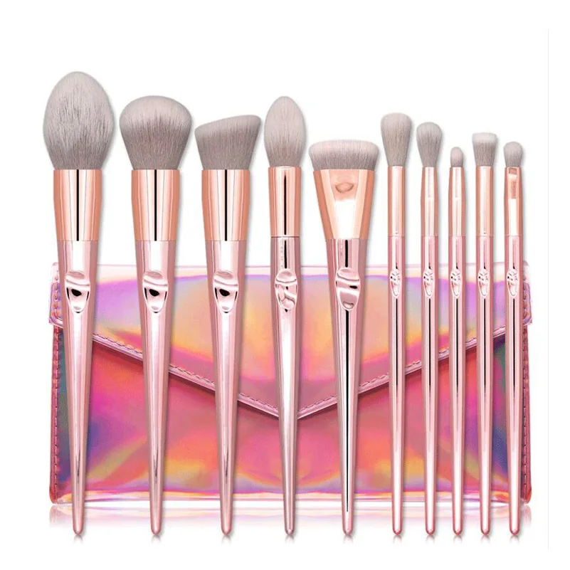 

High Quality 10pcs Set Soft hair makeup brushes Professional make up brushes Home use Eyeliner Foundation Eyeshadow Brush
