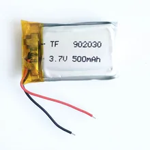 3,7 V 500 mAh литиево-полимерный lipo Перезаряжаемые 902030 Батарея для Mp3 MP4 gps Оборудование для psp DVD видеоигра камера динамик bluetooth