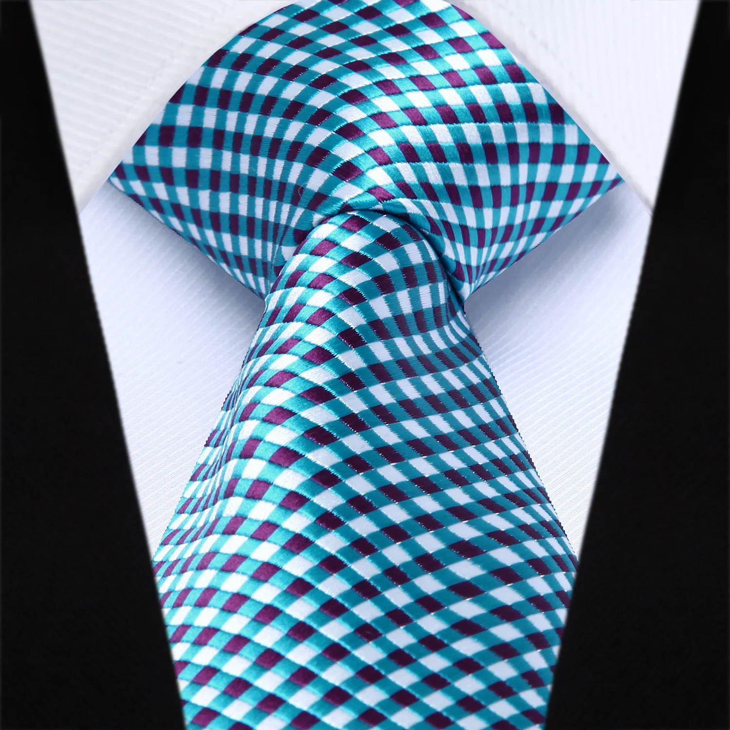 TC608Q8S Aqua White Check 3.4