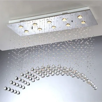 

Crystal lamp simple and modern arched bedroom dining room living room lamp LED crystal chandelier lighting led lighting fixture