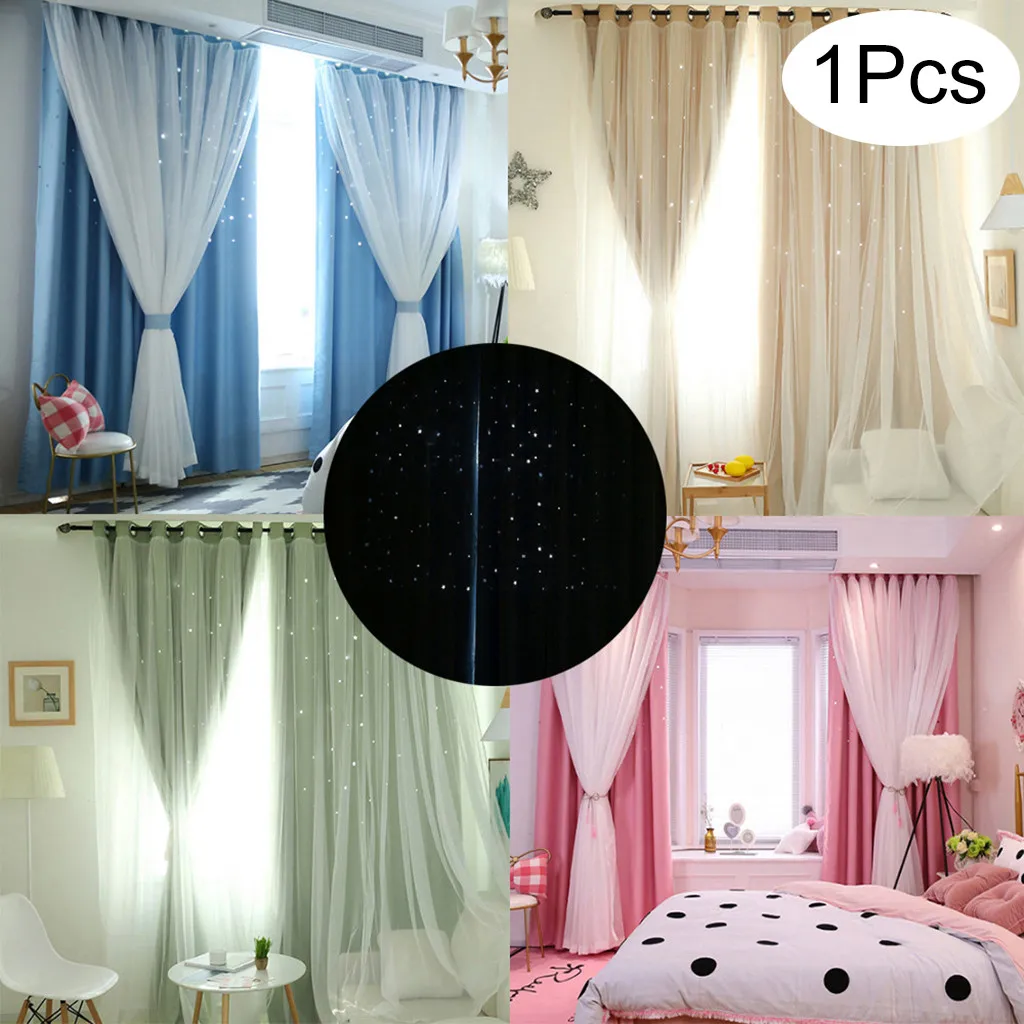

Gacsidy Store 1Pcs 200Ч150cm Curtain Window Curtain Drape Panel Shading Scarf Valances Modern bedroom Living Room Curtains