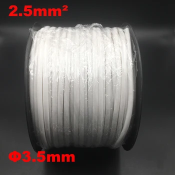 

1roll 2.5mm2 PVC 3.5mm ID White Handwriting Ferrule Printing Machine Number Plum Tube Wire Sleeve Blank Cable Marker