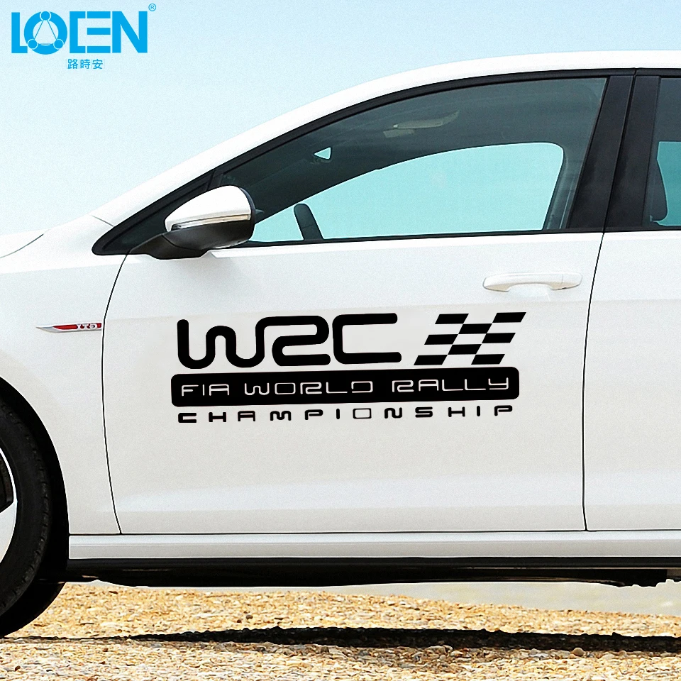 2 шт. WRC двери наклейки Чемпионат мира по ралли гонки для автомобильного стайлинга