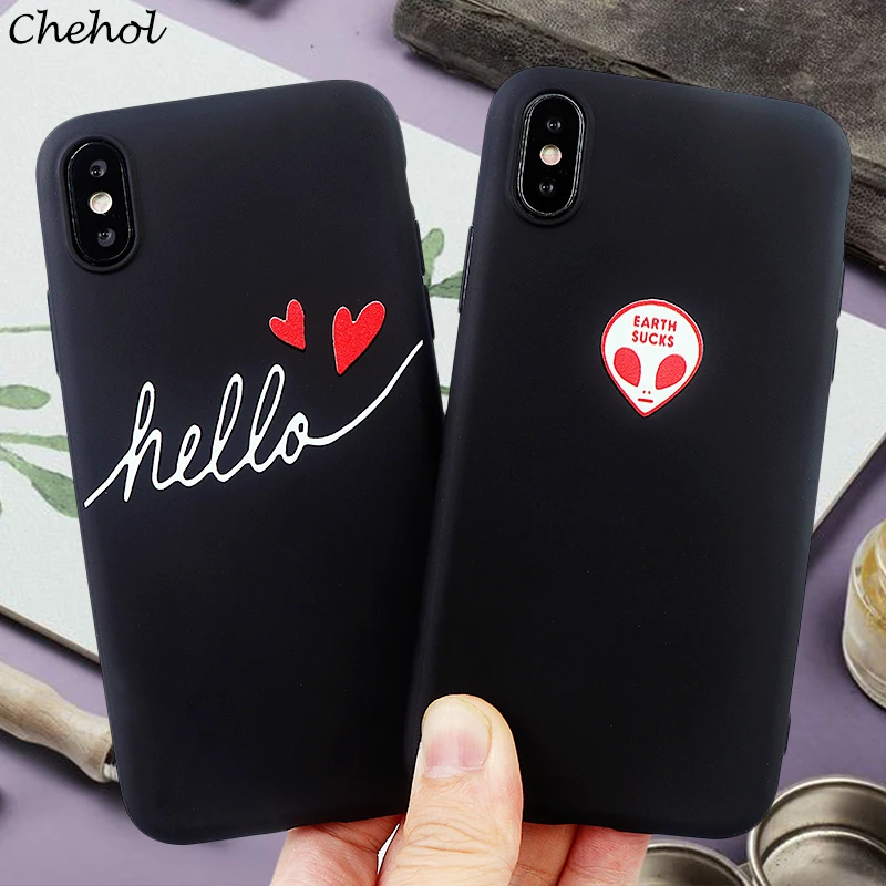 Чехлы для мобильных телефонов IPhone 6 s 7 8 Plus X XS чехол max xr Funny HELLO EARTH Мягкий ТПУ