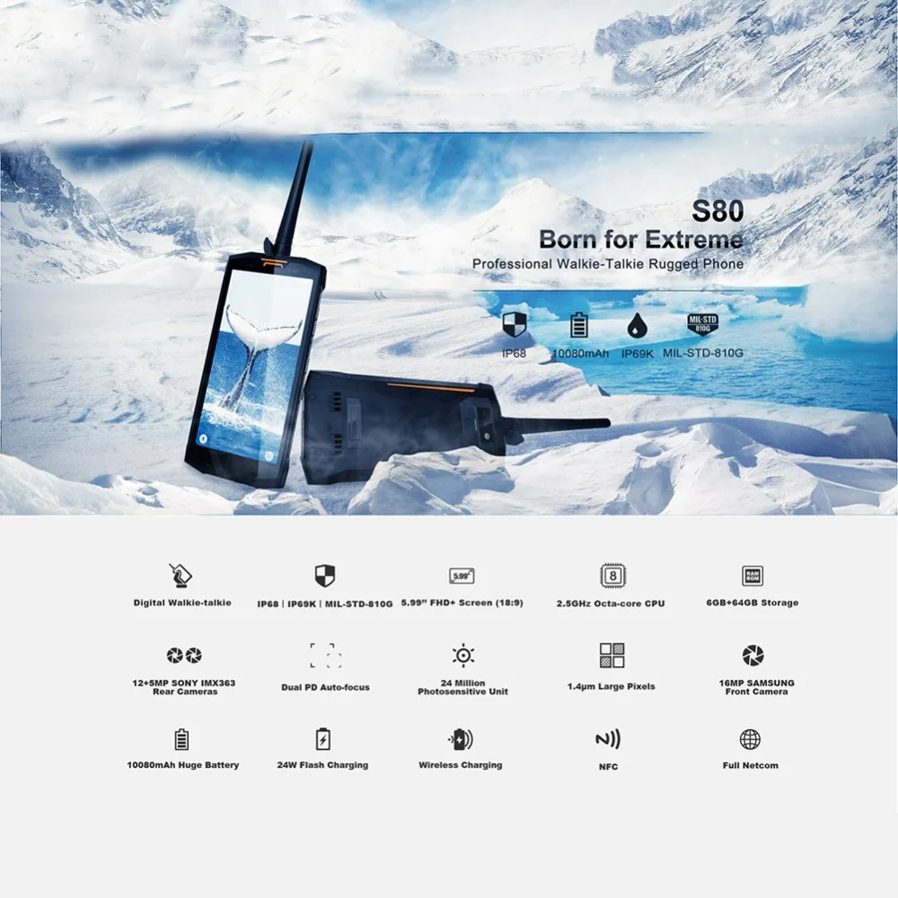 Sale DOOGEE S80 5.99Inch IPS Octa-core Android 8.1 4G DSDS Mobilephone Smartphone NFC IP68 6G RAM 64G ROM 10080mAh Battery Cellphone 3 Sale DOOGEE S80 5.99Inch IPS Octa-core Android 8.1 4G DSDS Mobilephone Smartphone NFC IP68 6G RAM 64G ROM 10080mAh Battery Cellphone 3