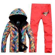 Gsou снег двойной Сноуборд костюм на открытом воздухе дышащий теплые ветрозащитные водонепроницаемые Пеший Туризм зимние лыжный костюм