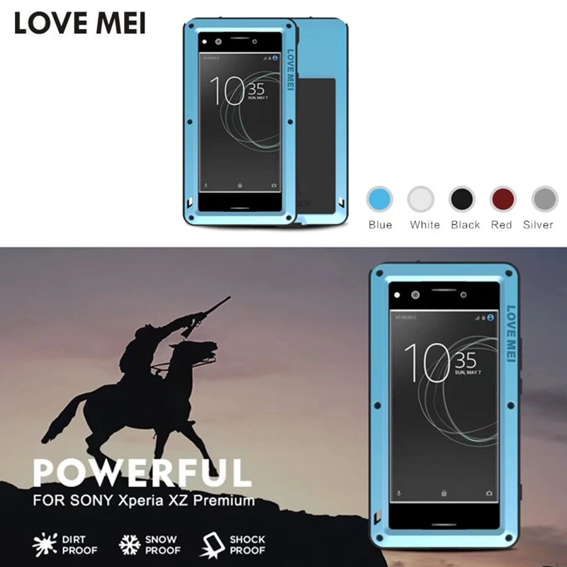 imágenes para LOVEMEI para Sony Xperia XZ Premium Cubierta de la Caja Extreme Dropproof Metal de Aluminio Caso para Xperia XZ Premium Dual a prueba de Golpes Cubierta imágenes para LOVEMEI para Sony Xperia XZ Premium Cubierta de la Caja Extreme Dropproof Metal de Aluminio Caso para Xperia XZ Premium Dual a prueba de Golpes Cubierta