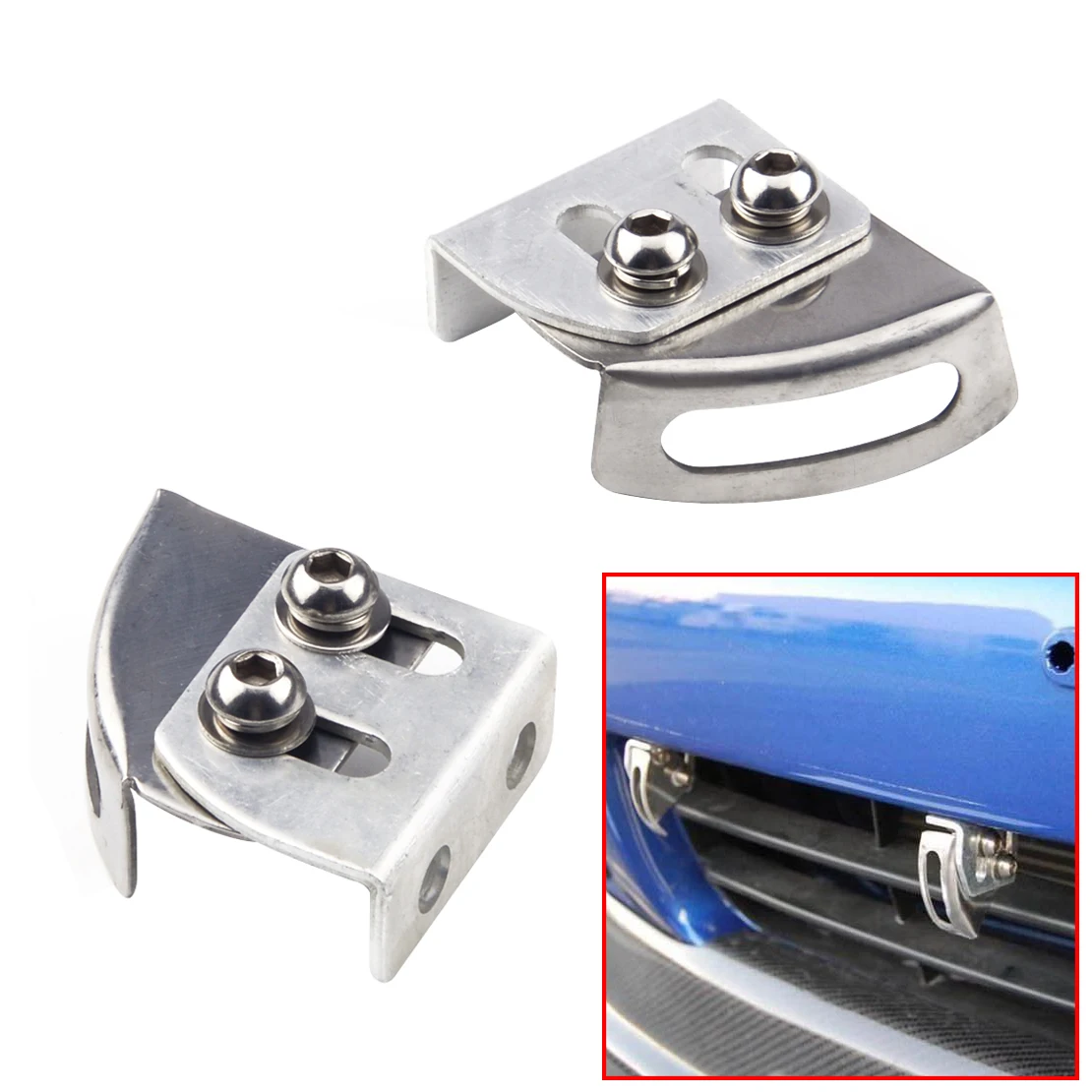 2 pcs Stainless Steel License Plate Frame Black fit for BUICK Car-Truck-SUV