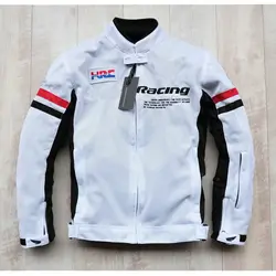2018 мотоциклетная летняя сетчатая белая куртка для Honda ветрозащитная дышащая внедорожная куртка для верховой езды съемная подкладка