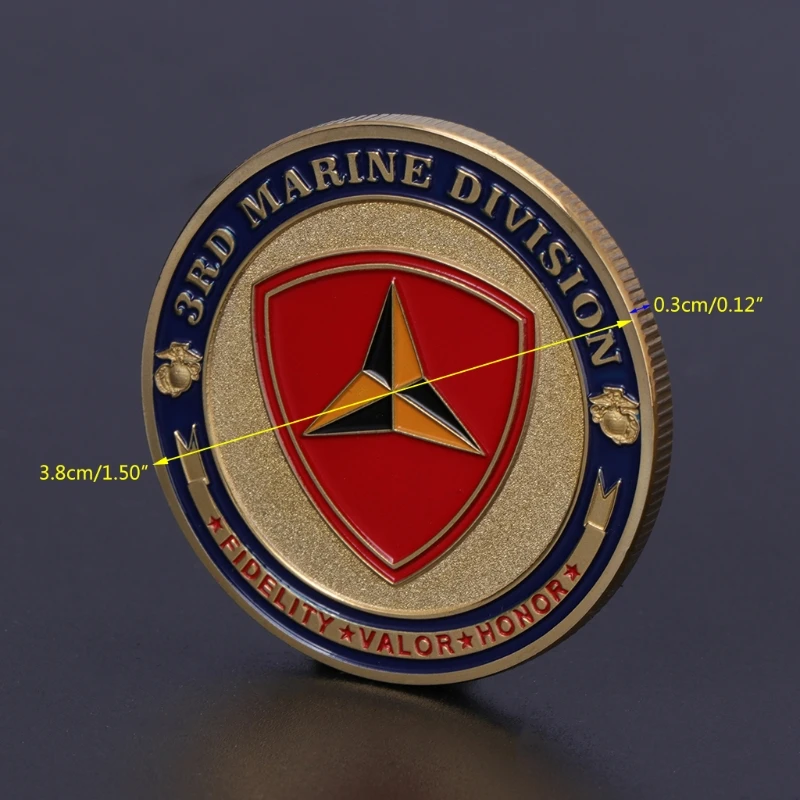 Памятная монета морской пехоты 1th/2nd/3rd дивизии морской коллекции Книги по искусству подарок сувенир