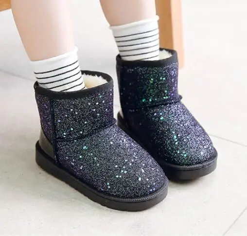 2018 winter new children's snow boots girls boots plus velvet cotton shoes boys cotton boots