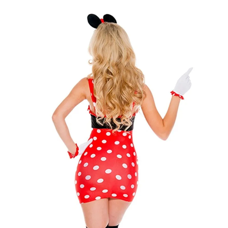 Miss Mouse костюм для женщин сексуальный ночной клуб Роскошный Красный Косплей сексуальные костюмы на Хэллоуин Косплей сексуальные Фэнтези Женщины