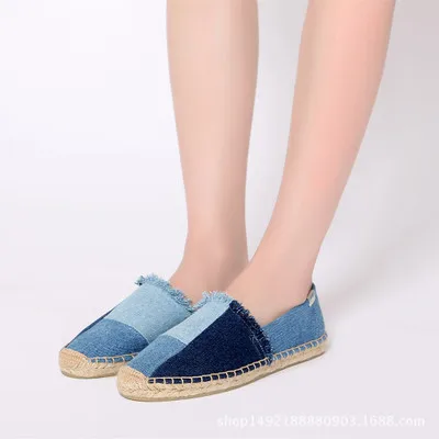 Pédale Taille Toile 42 36 Paille Une Paresseux Grande Chaussures Mode De Ensemble 1 Plat Nouvelle Casual Dames Femmes 2018 Pêcheur 1dx7vwq