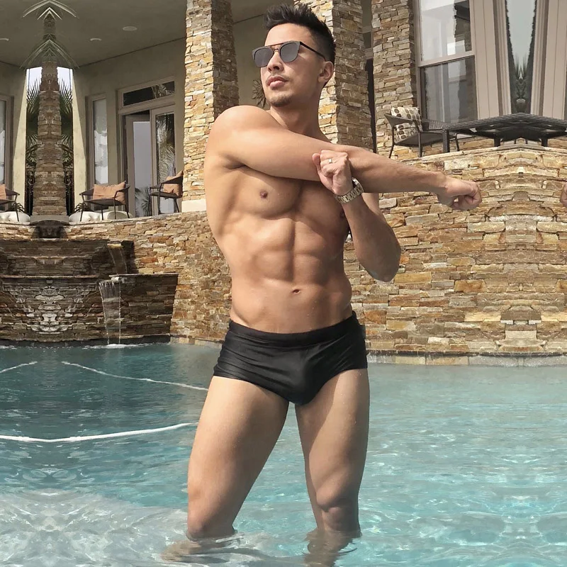 Men Swimwear Swim Boxers Board Shorts Surfing Swimsuits Brazilian Cut Sexy New Designed Swim Wear Taddlee Brand
