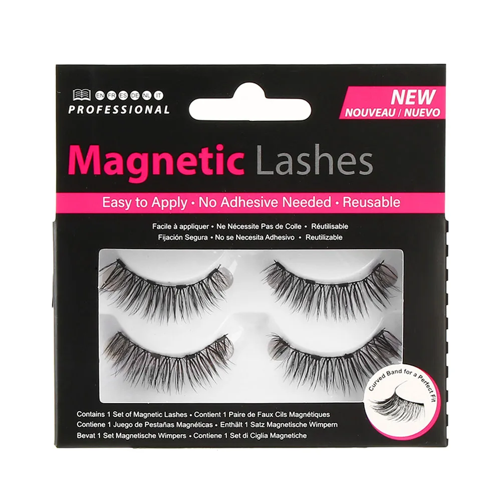 

4Pcs Magnetic Eyelashes With 4 Magnets Handmade False Magnetic Lashes Natural Fake Eyelash Extension Faux Eyelashes On Magnets