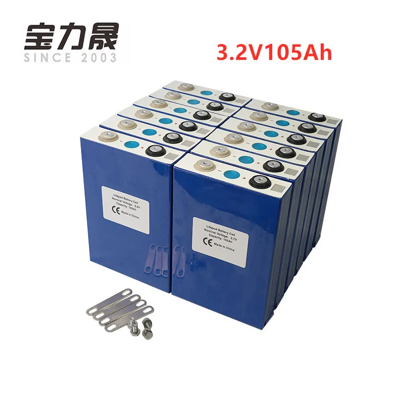 

2019 NEW 12PCS 3.2V 100Ah lifepo4 battery CELL 3000 DOD 24V105Ah for EV RV battery pack diy solar UK EU US TAX FREE UPS or FedEx